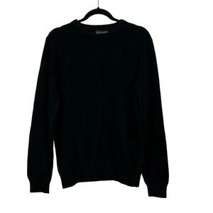 COVINGTON Sweater Mens Medium Black Pullover Crew Neck Long Sleeve Cotton M M